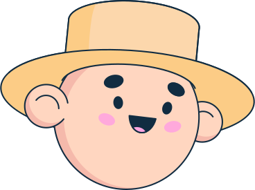 farmer's head with a hat PNG、SVG