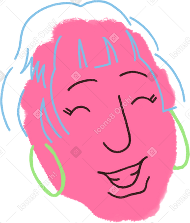 laughing woman PNG、SVG