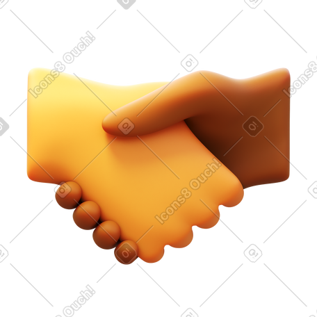 3D handshake PNG, SVG