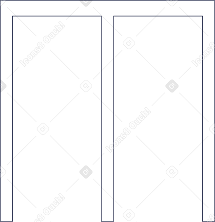 doors open line PNG, SVG