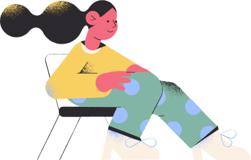 girl sitting chair PNG, SVG