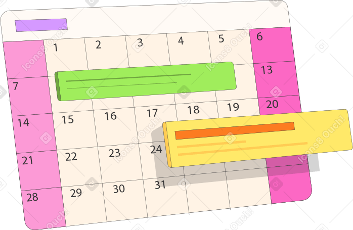 Tareas en el calendario PNG, SVG