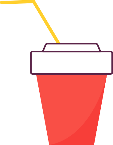 red plastic cup with straw PNG, SVG