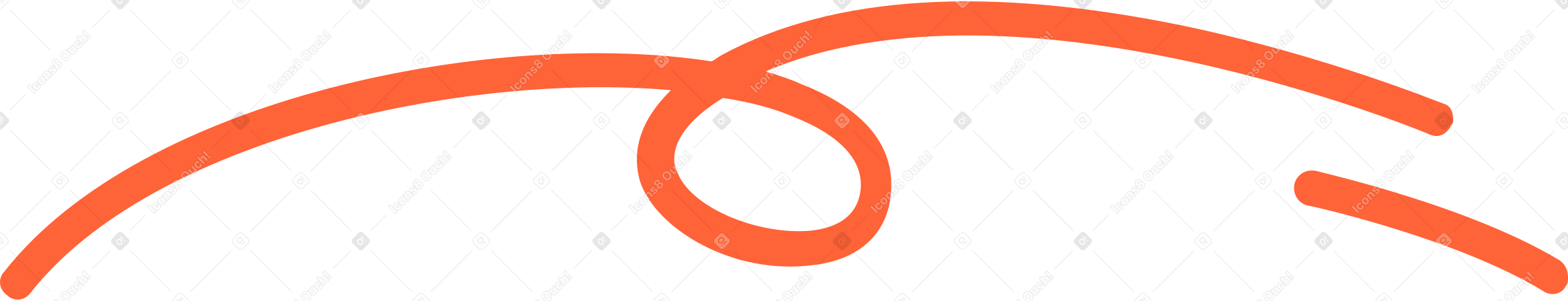 곱슬 라인 레드 PNG, SVG