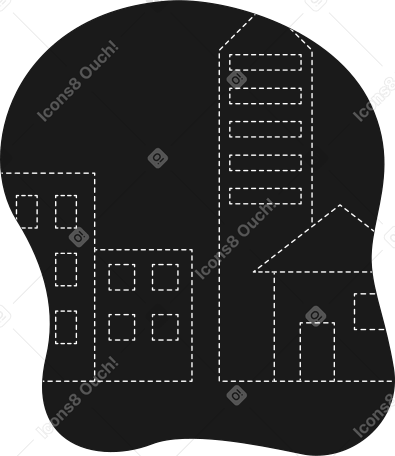 Sfondo nero la città PNG, SVG