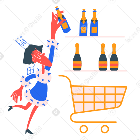 Picking drinks Illustration in PNG, SVG