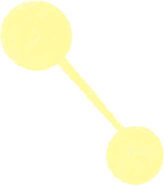 yellow atoms PNG, SVG