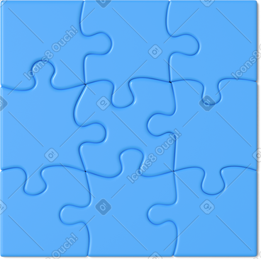 Blue square puzzle PNG, SVG