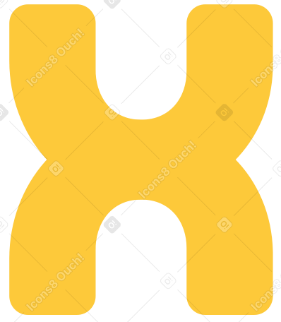 letter x juicy Illustration in PNG, SVG