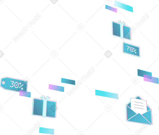 летающие пиксельные буквы и рекламные этикетки в PNG, SVG