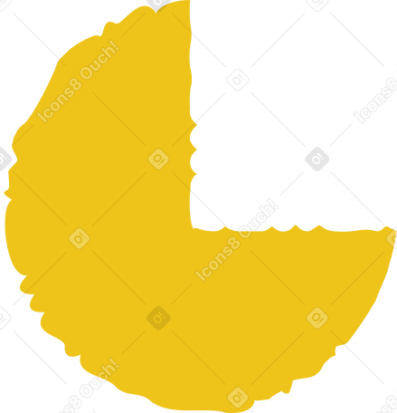 yellow pie chart Illustration in PNG, SVG