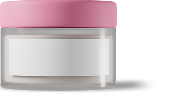 cosmetic cream tub on floor PNG, SVG