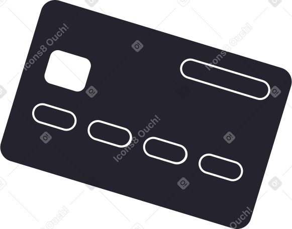 black credit card Illustration in PNG, SVG