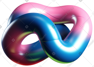 D abstract glossy form PNG, SVG