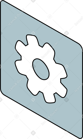 frame with gear PNG, SVG