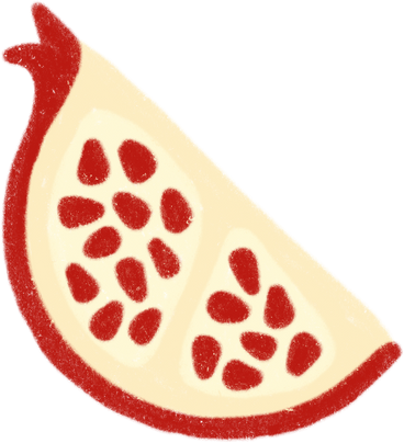 Pomergranate piece PNG, SVG