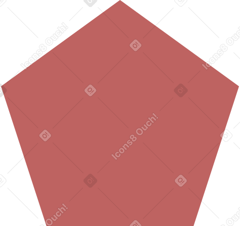 burgundy pentagon Illustration in PNG, SVG