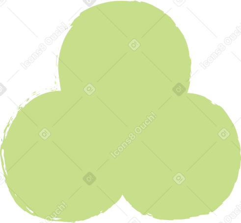 light green trefoil Illustration in PNG, SVG