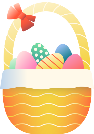 Easter basket PNG, SVG