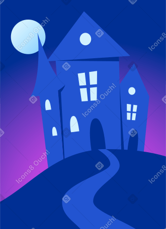 Gruseliges haus PNG, SVG